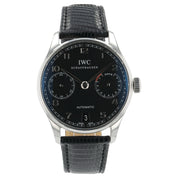 IWC Portuguese Stainless Steel Black Dial 42mm Automatic Movement Mens IW500109