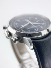 Baume & Mercier Capeland Stainless Steel Blue Dial 44mm Automatic Mens 65716