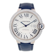 Cartier Ballon Bleu 18k White Gold Silver Dial 42mm Automatic Men’s WE9009Z3