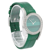 Piaget Limelight 18k White Gold Malachite Green 32mm Ladies Watch G0A43160