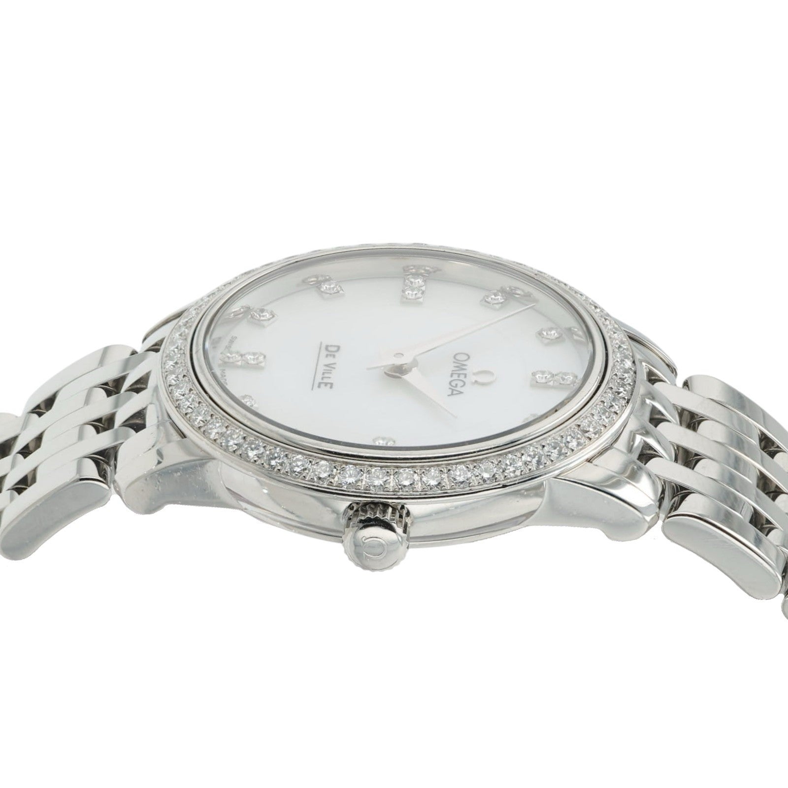 Omega De Ville MOP Dial Stainless Steel 22mm Quartz Women’s Watch 4575.75.00