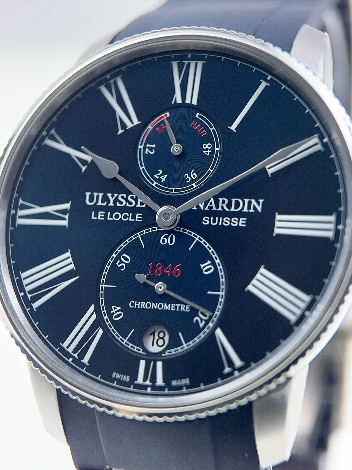 NEW 2024 Ulysse Nardin Marine Steel Blue 42mm Automatic Men’s Watch 1183-310