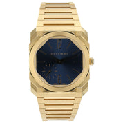 Bulgari Octo Finissimo Blue Dial 18k Yellow Gold 40mm Automatic Mens 103812