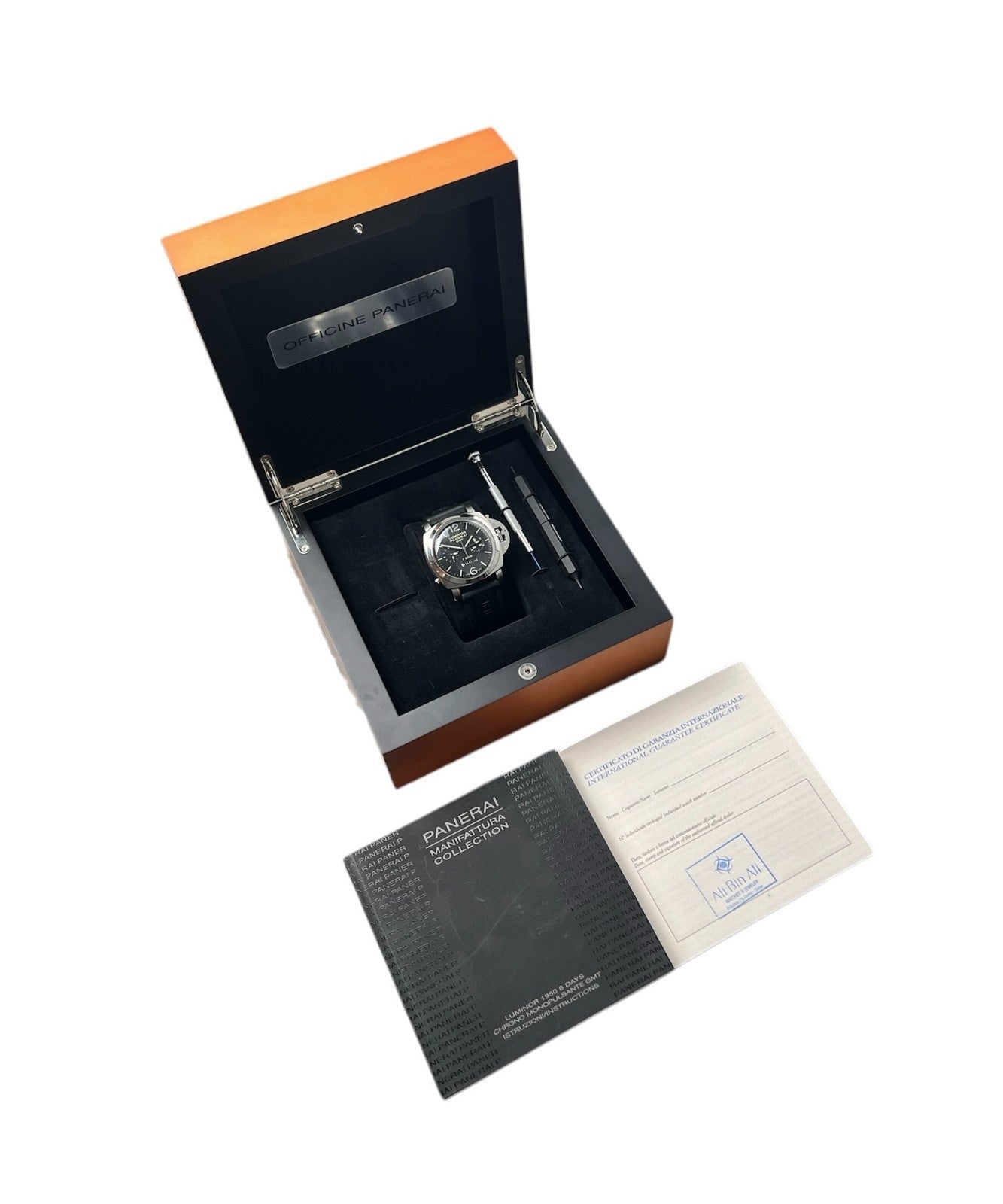 Panerai Luminor GMT 8 Days Black Dial Steel 44mm Manual Men's Watch PAM00275