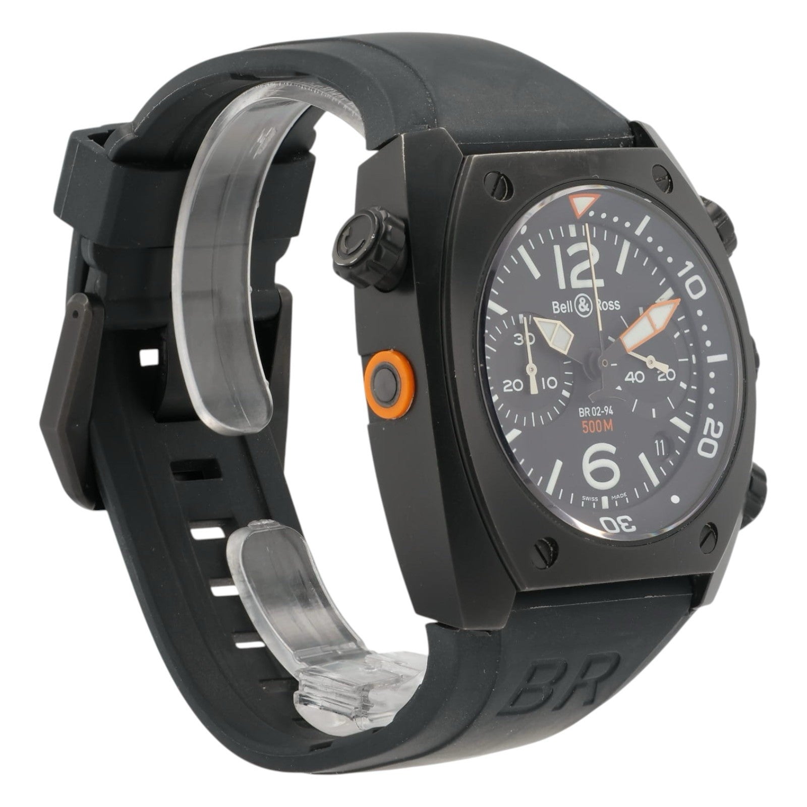 Bell & Ross BR02 Black Dial Stainless Steel 44mm Automatic Men’s Watch BR02-94