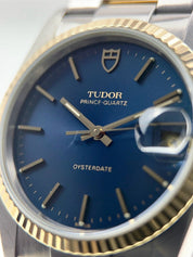 Tudor Oysterdate Stainless Steel Blue 34mm Quartz Men’s Watch 84133