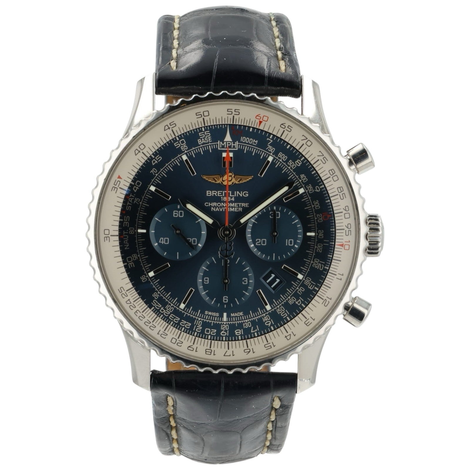 Breitling Navitimer Blue Dial Stainless Steel 46mm Automatic Men’s Watch AB0127