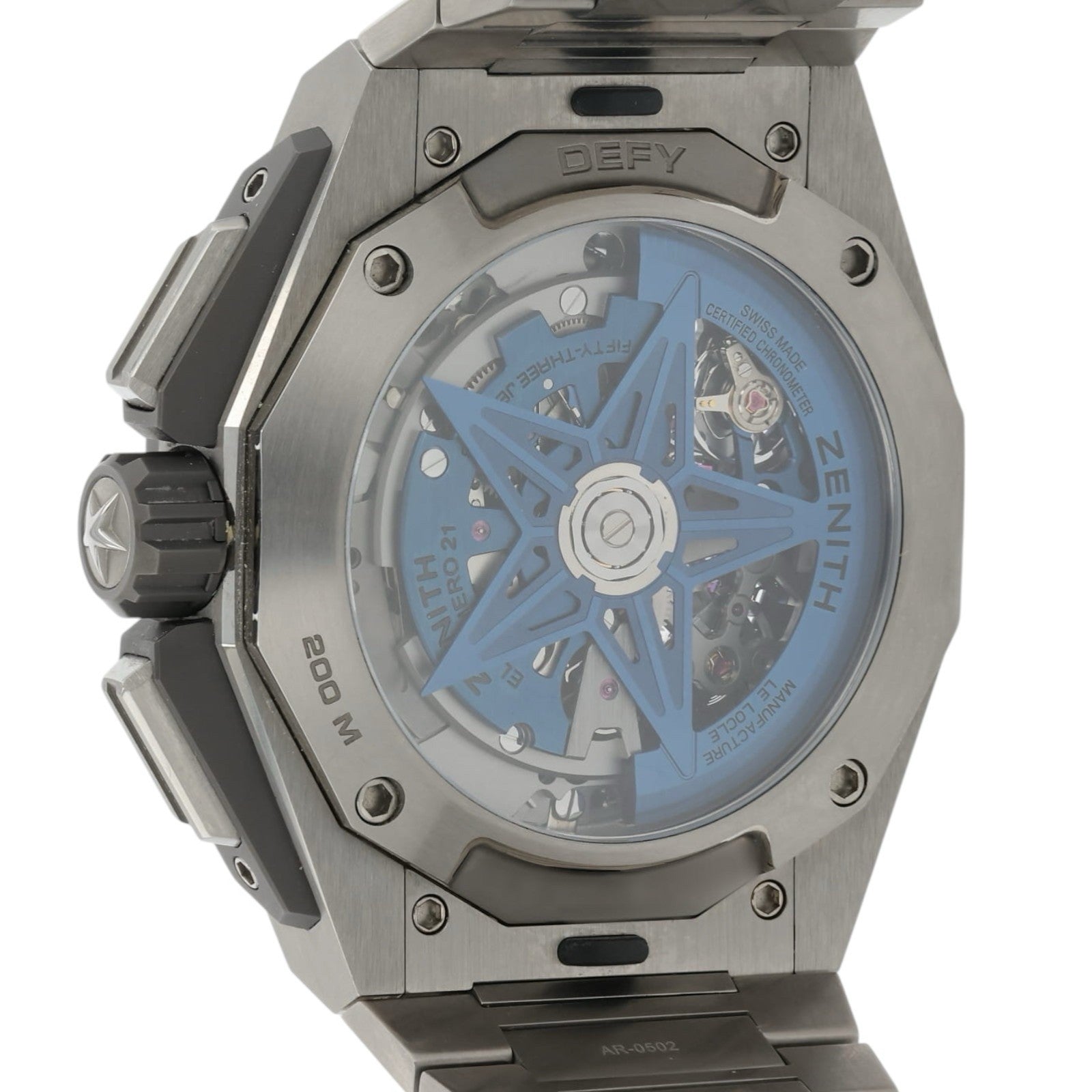 Zenith El Primero Skeleton Dial Titanium 45mm Automatic Mens Watch 95.9100.9004