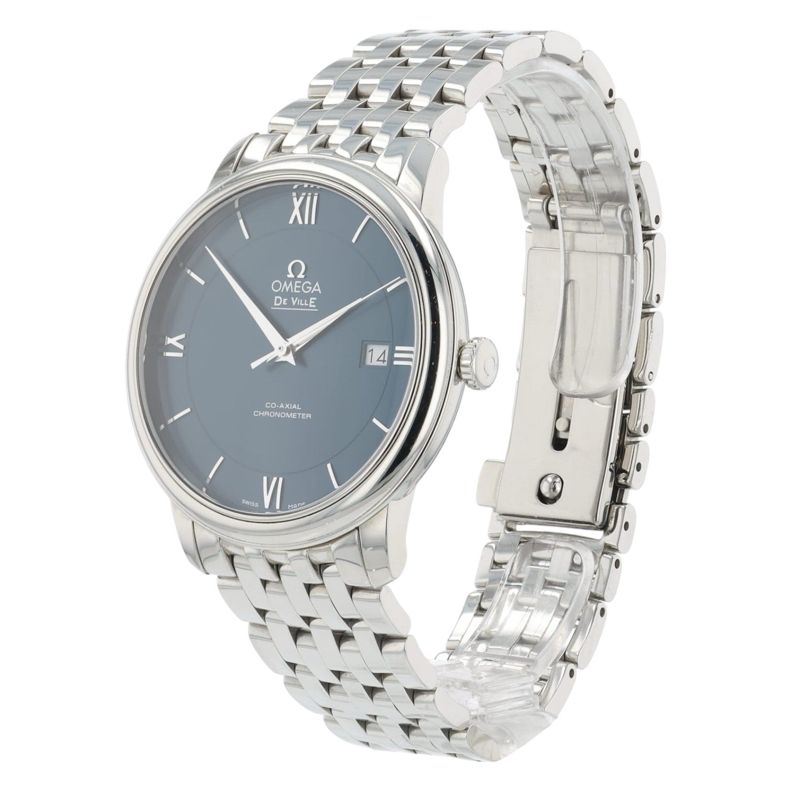 Omega De Ville Prestige Steel Blue Dial 39.5mm Automatic 424.10.40.20.03.001