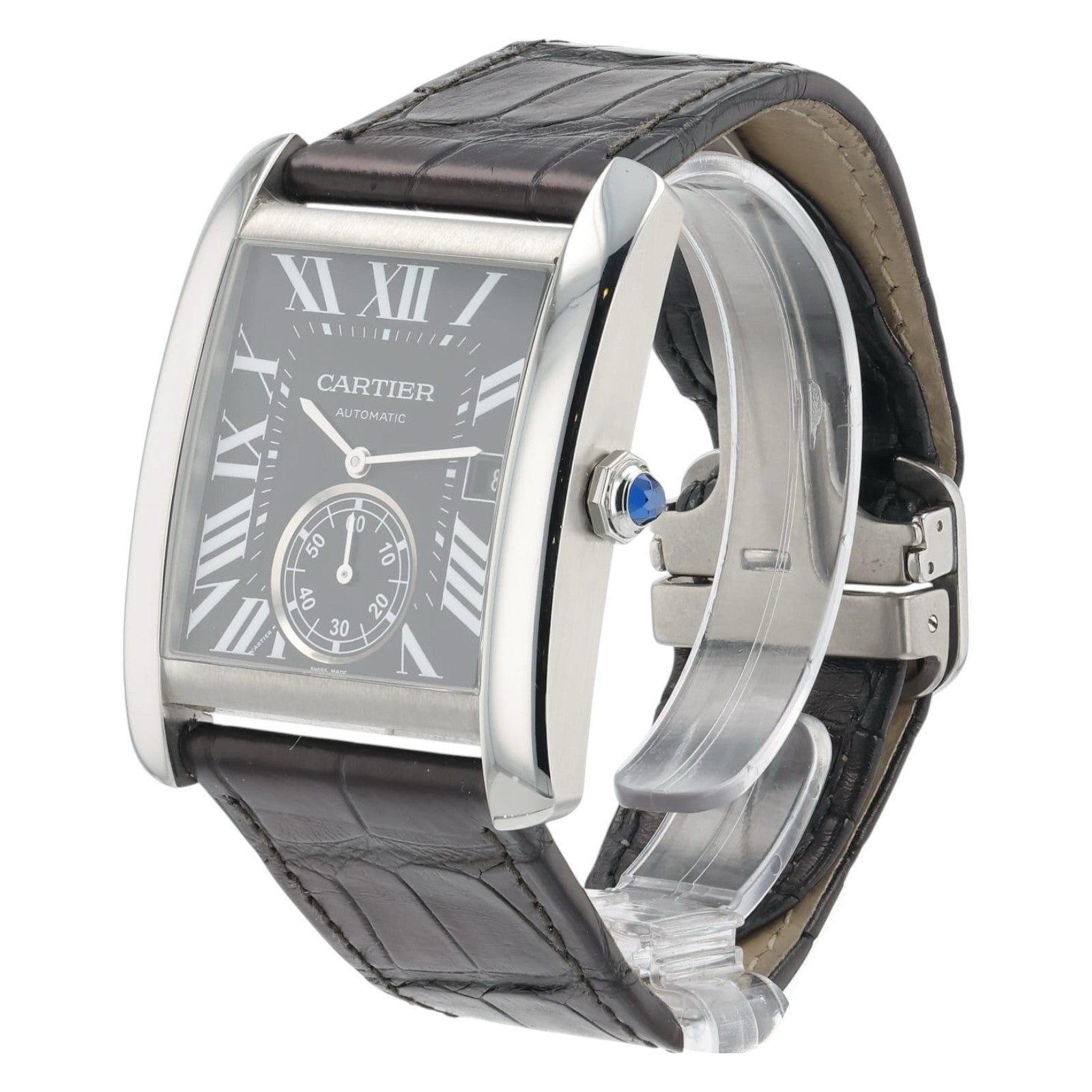 Cartier Tank MC Black Dial Stainless Steel 34mm Automatic Men’s Watch W5330004