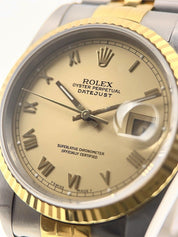 1989 Rolex Datejust 36mm Automatic 18k Gold and Steel Men’s Watch 16233