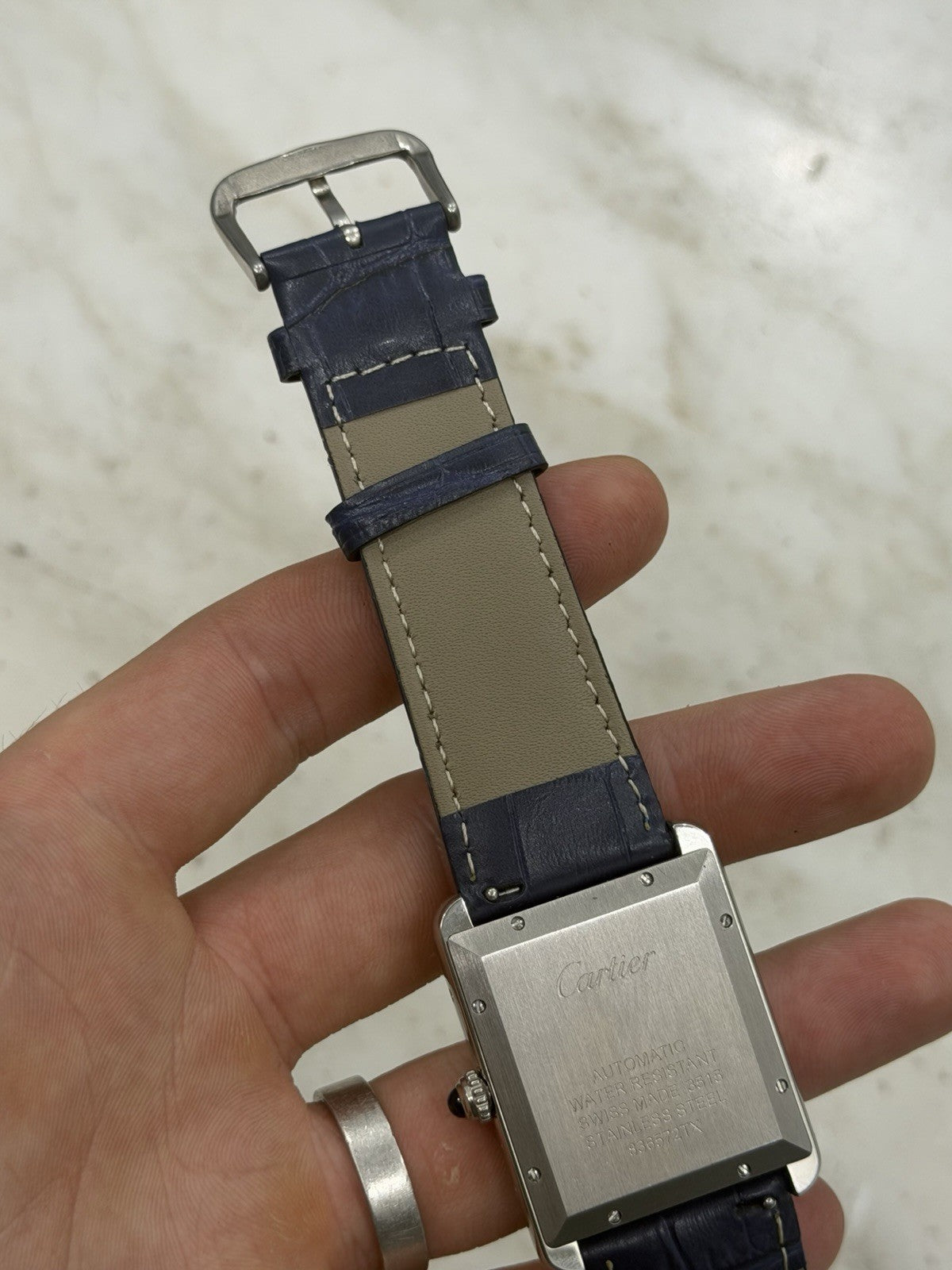Cartier Tank XL Silver Dial Stainless Steel 31mm Automatic Watch W5200027
