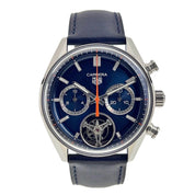 2024 TAG Heuer Carrera Chronograph Tourbillon Blue 42mm Watch CBS5010 - B/P