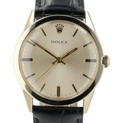 Rolex Long Island Silver Dial 14k Gold Filled 35mm Automatic Men’s Watch 7002