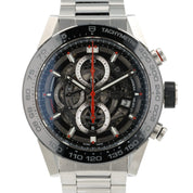 Tag Heuer Carrera Skeleton Dial Stainless Steel 45mm Automatic Mens CAR2A1W-0