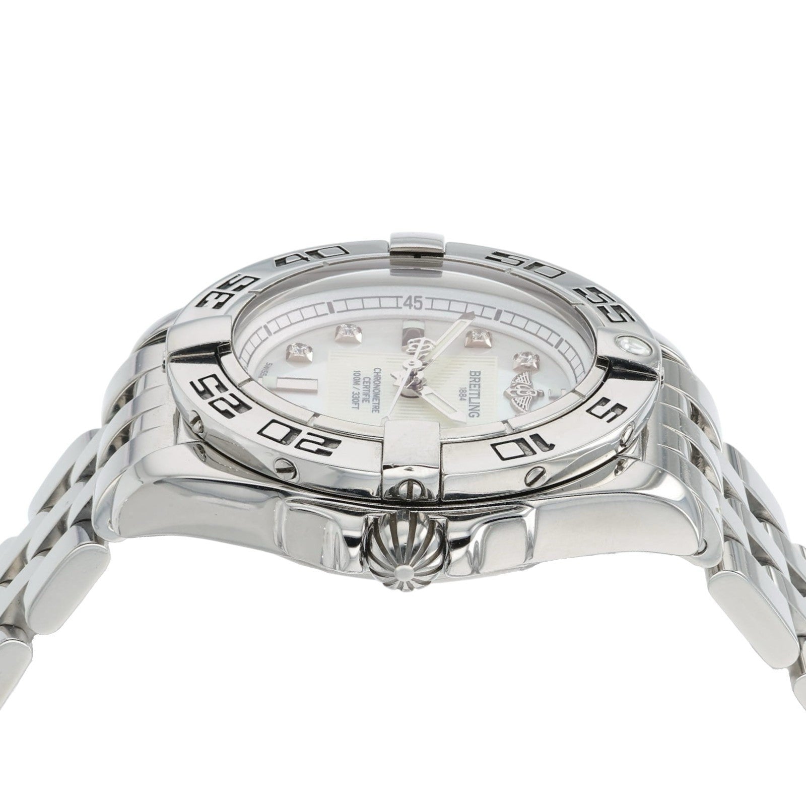 Breitling Windrider Cockpit Mother Of Pearl Dial Steel 32mm Quartz Watch A71356