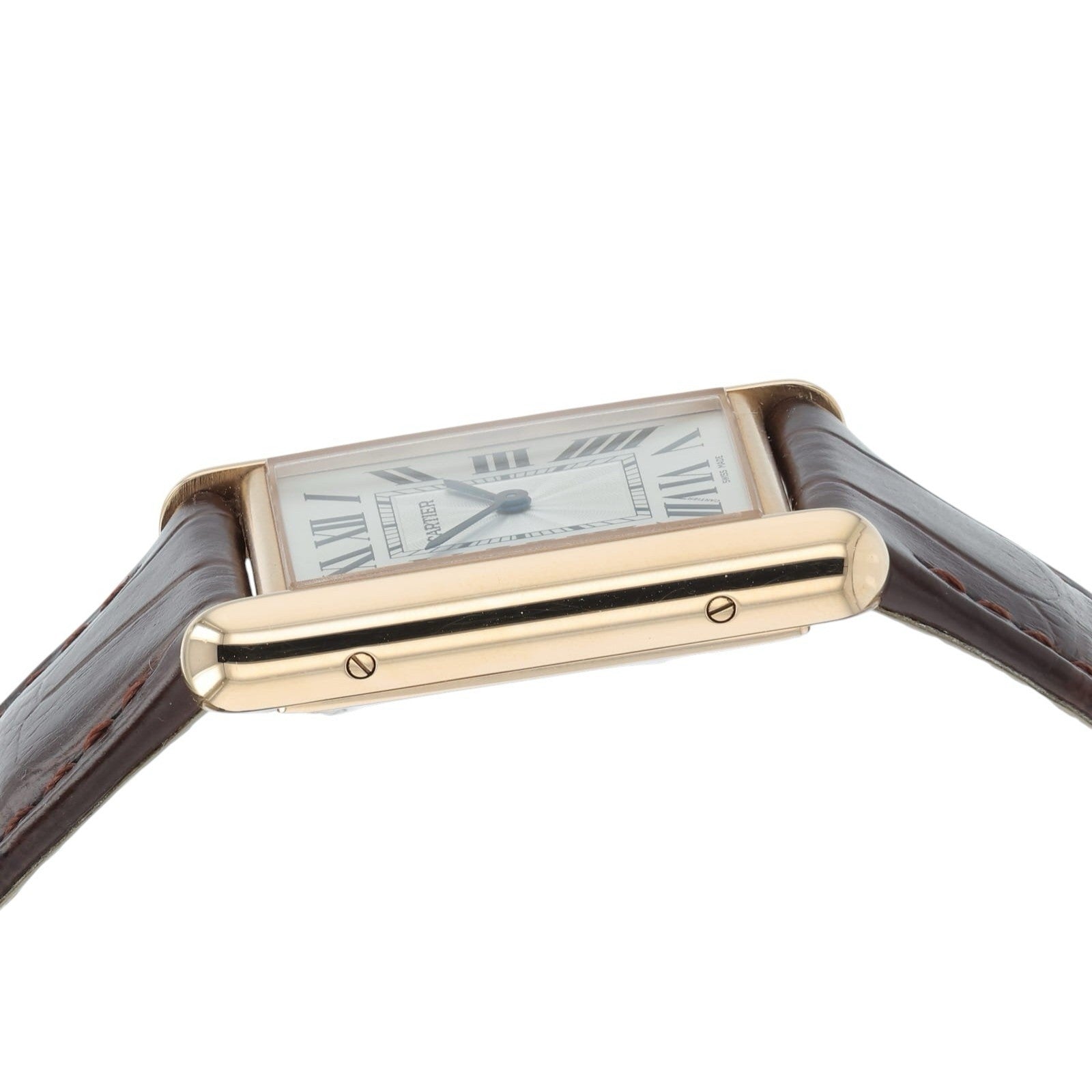 Cartier Tank Louis Cartier 18k Rose Gold Silver Dial 33x25mm Manual WGTA0011