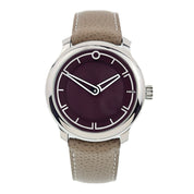 Ming Stainless Steel Maroon Dial 38mm Automatic Movement Men’s Watch  17.09