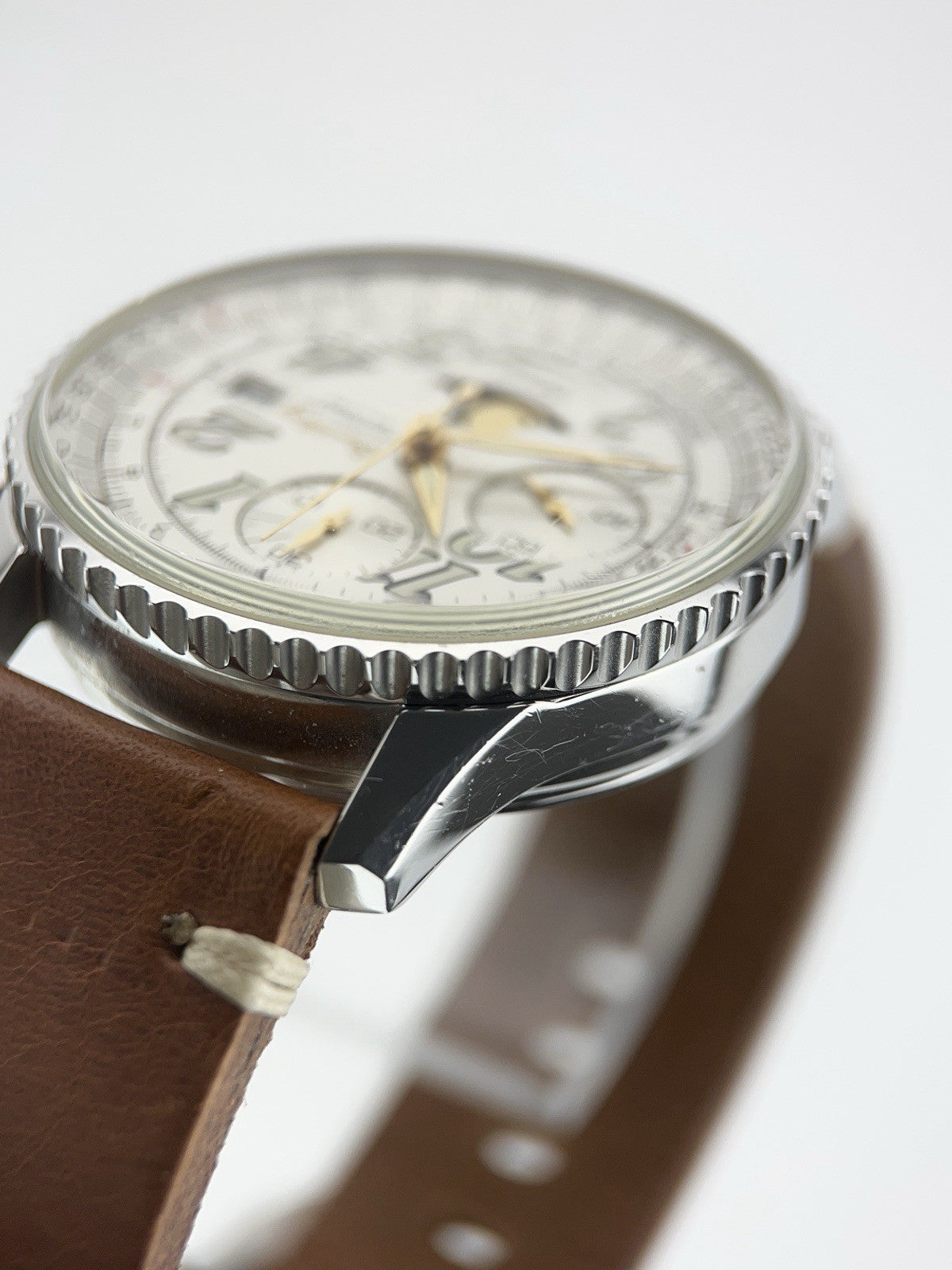 Breitling Montbrillant Chrono Steel White Dial 41mm Automatic Men's Watch A43030