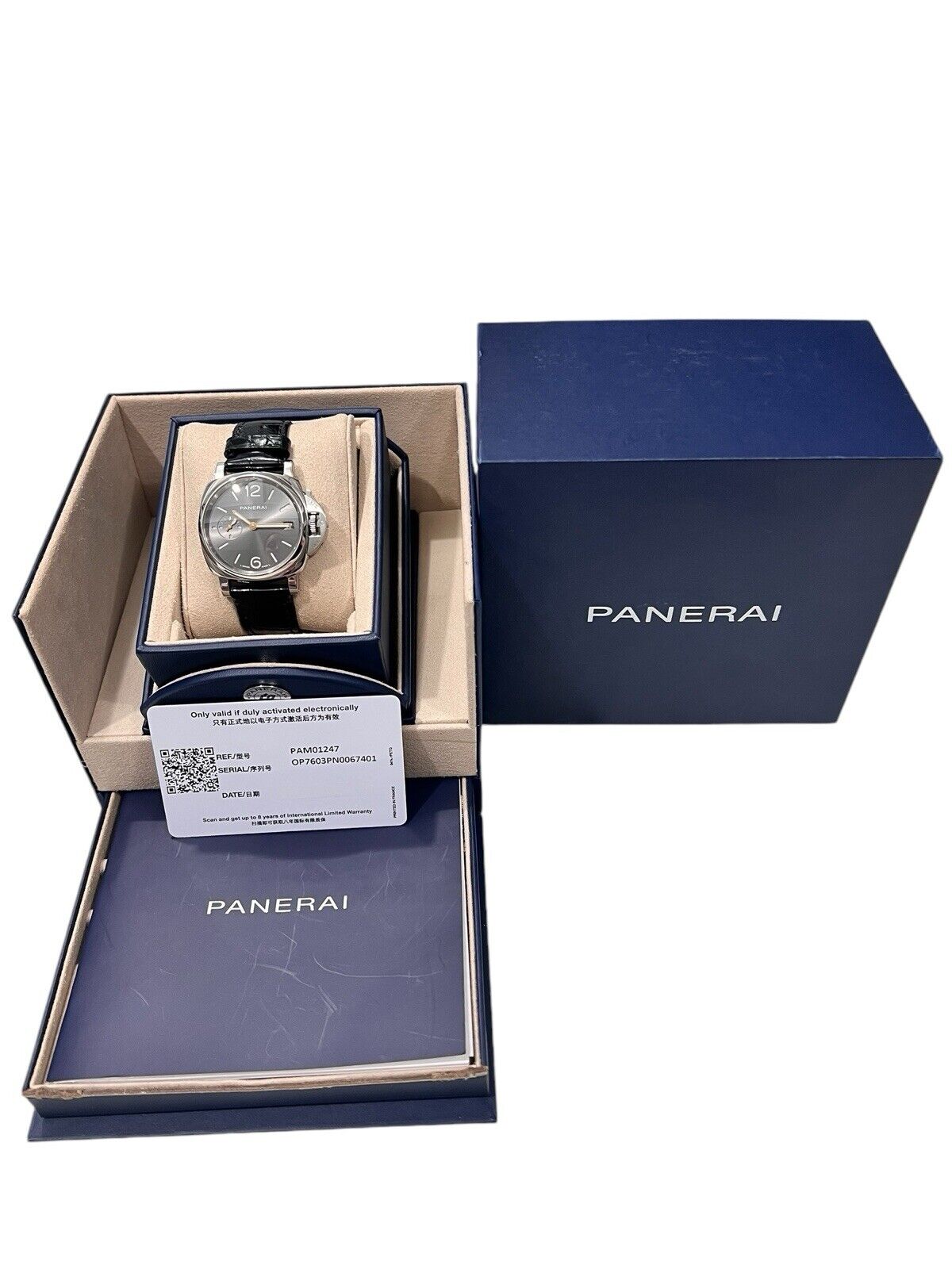 Panerai Luminor Due Stainless Steel Grey Dial 38mm Automatic Mens Watch PAM01247