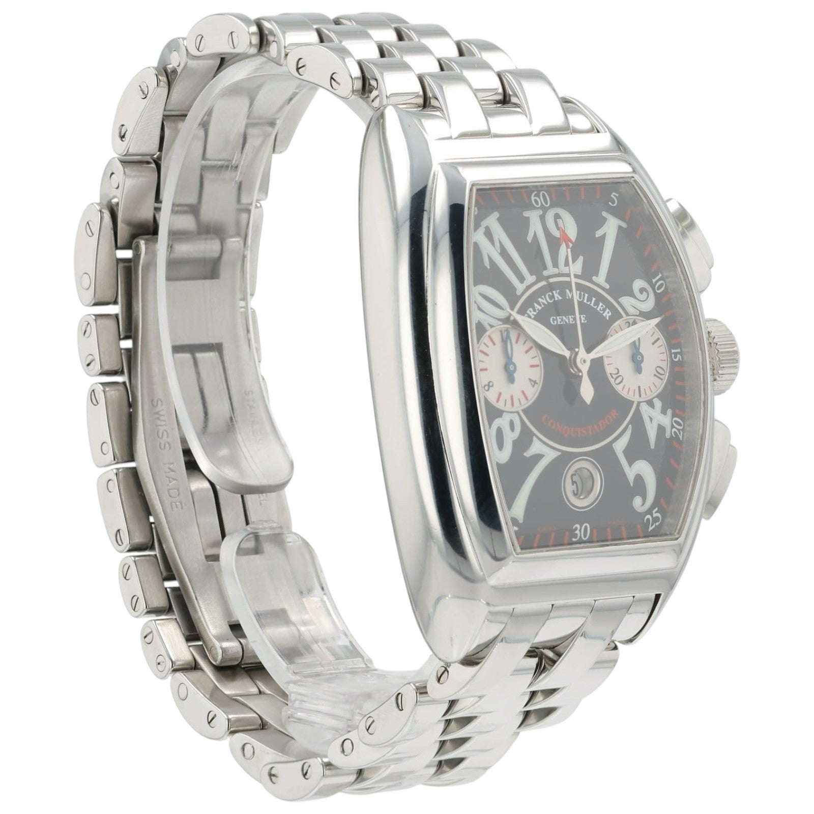 Franck Muller Conquistador Black Dial Steel 35mm Automatic Men’s Watch 8005 CC
