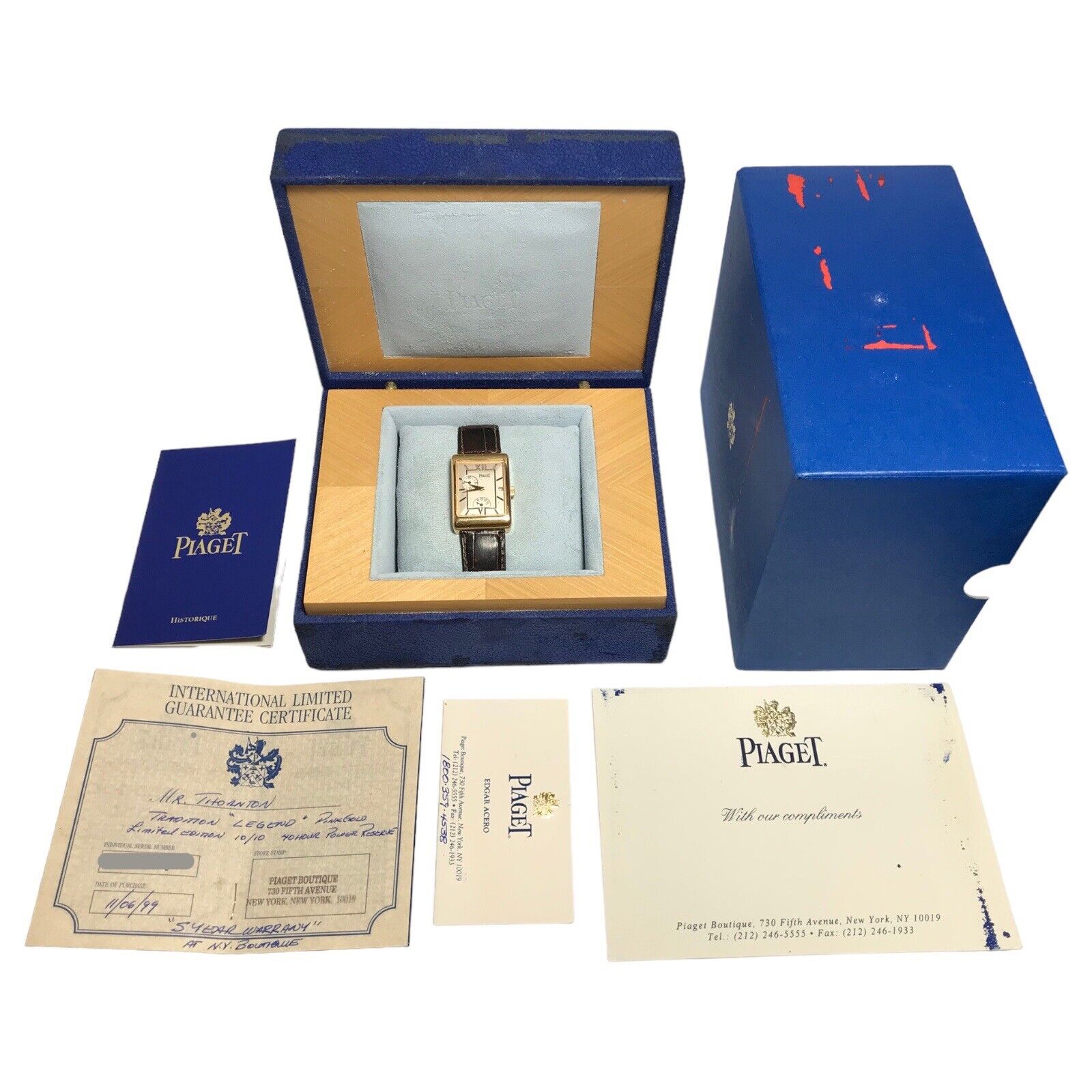 Piaget Mecanique 125th Anniversary Limited Edition 18k Gold Manual Watch 18970