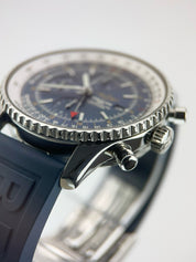 Breitling Navitimer World Stainless Steel Blue Dial 46mm Automatic Mens A24322