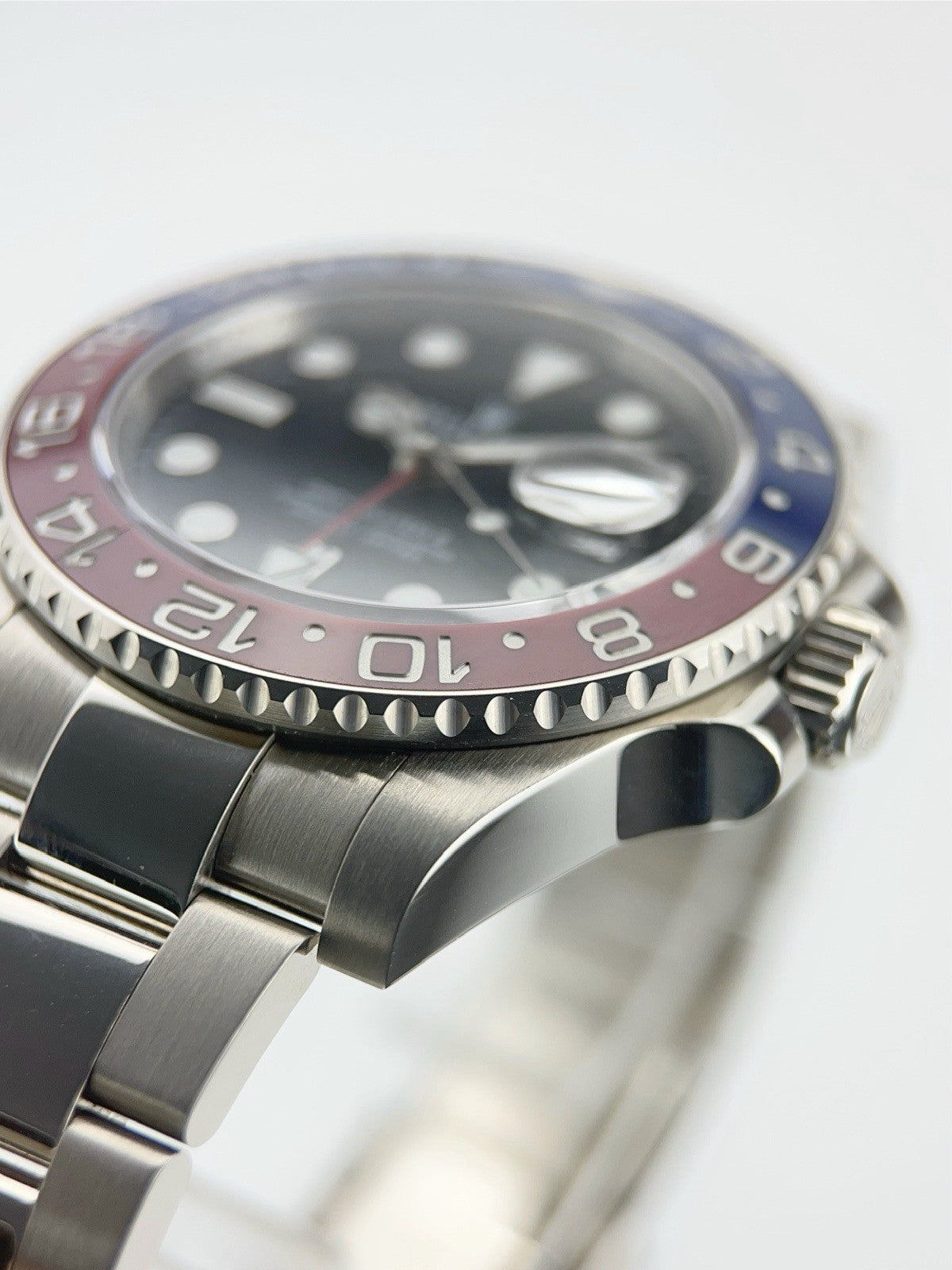 Rolex GMT Pepsi 18k White Gold Black Dial 40mm Automatic Men's Watch 116719BLRO