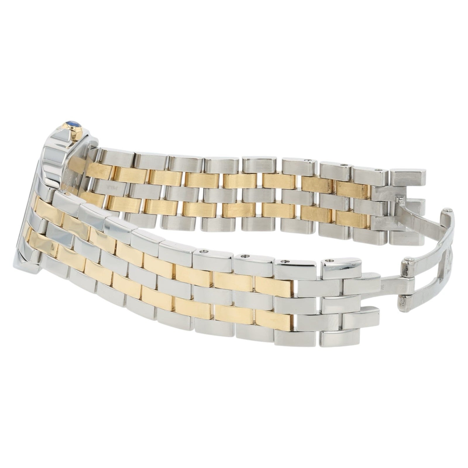 Cartier Santos Demoiselle Silver Dial Gold & Steel 27mm Quartz Women's W25067Z6
