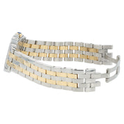Cartier Santos Demoiselle Silver Dial Gold & Steel 27mm Quartz Women's W25067Z6