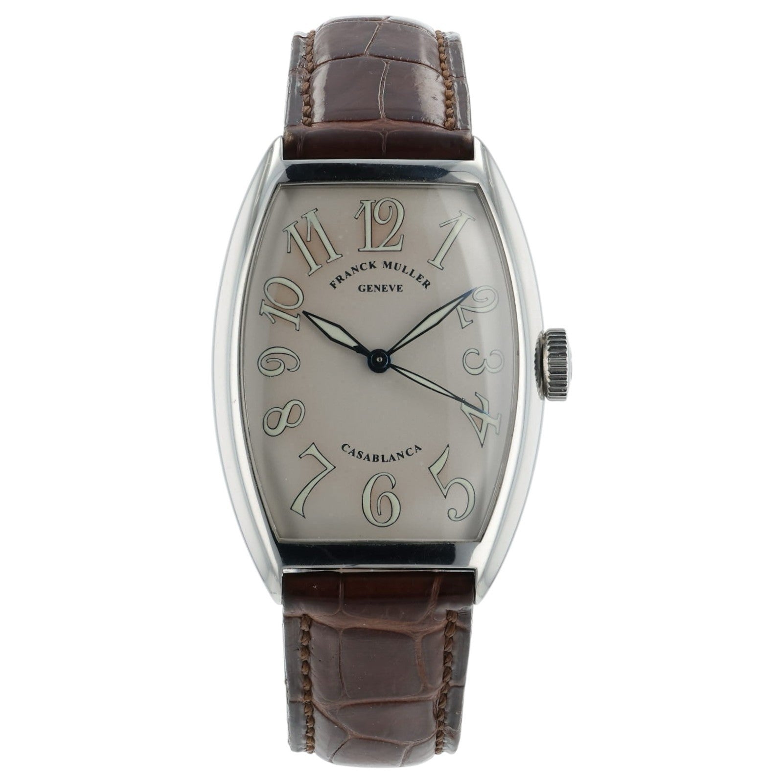 Franck Muller Casablanca Silver Dial Steel 32mm Automatic Men’s Watch 5850