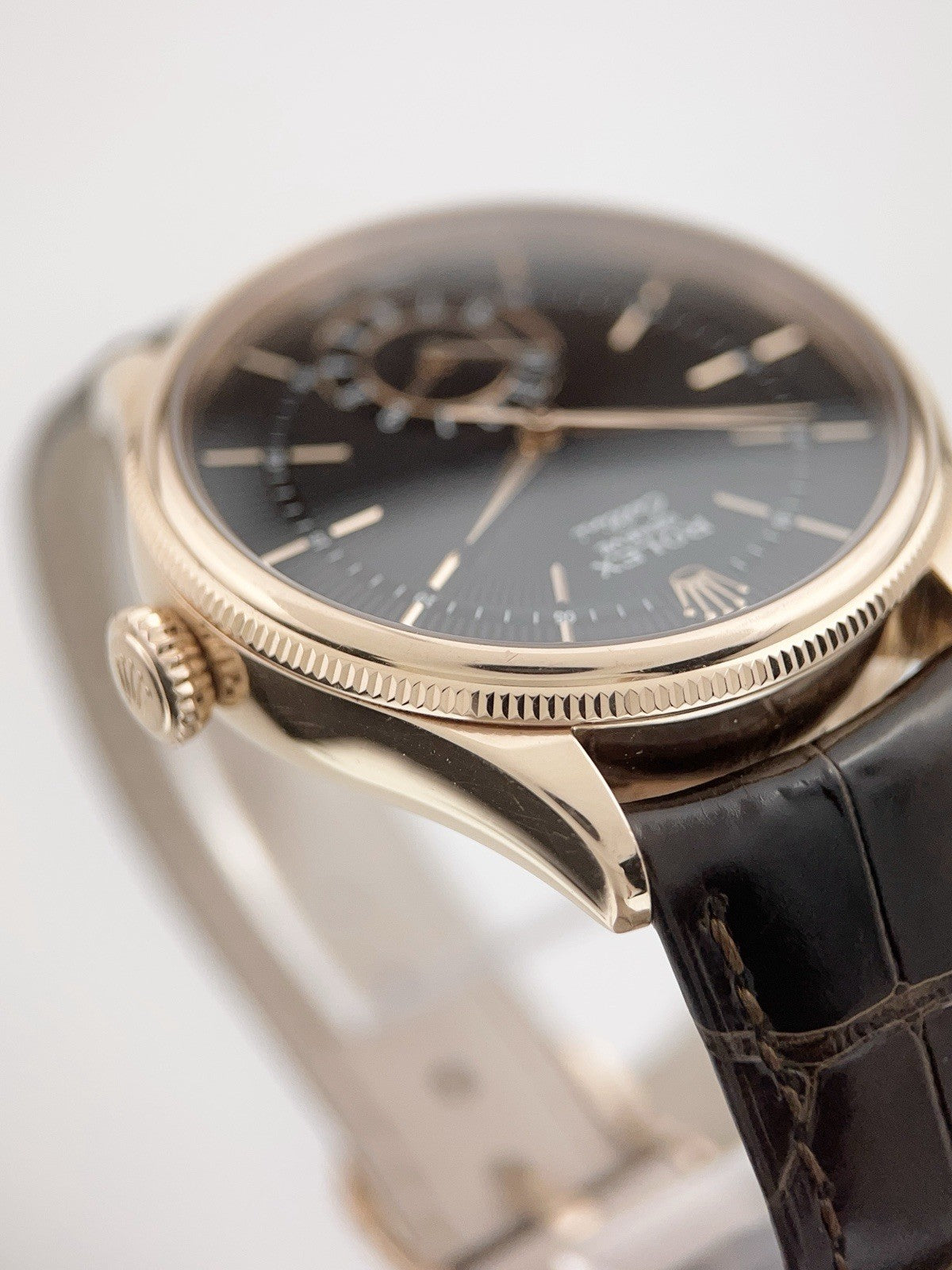 Rose Gold Rolex Cellini Dual Time 50525 | Birmingham Luxury Watches Birmingham, Michigan