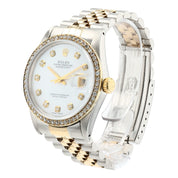 Rolex Datejust 36 Gold & Steel Mother Of Pearl Dial 36mm Automatic Men’s 16013