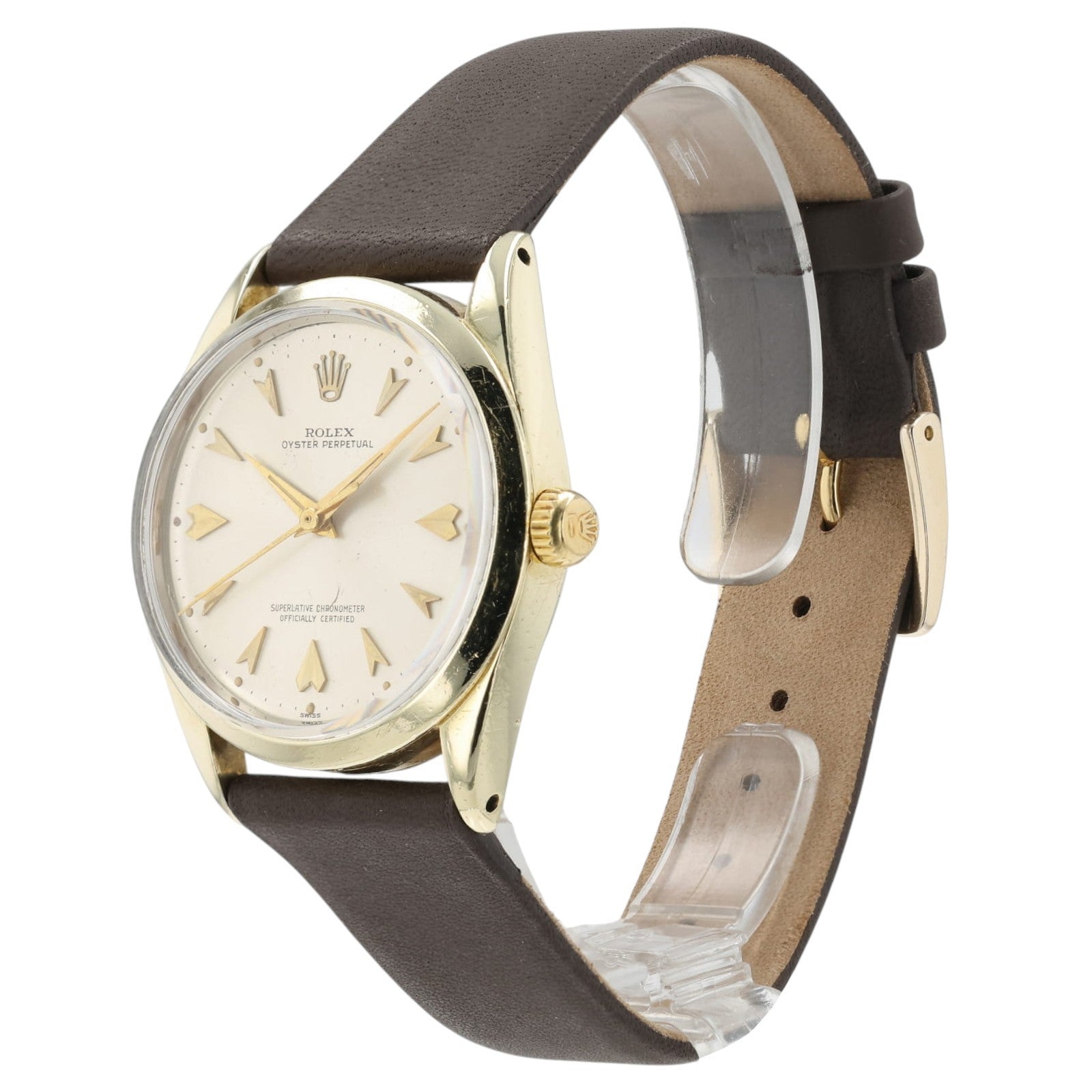 Rolex Oyster Perpetual Silver Dial Steel and Gold 34mm Automatic Mens Watch 1024