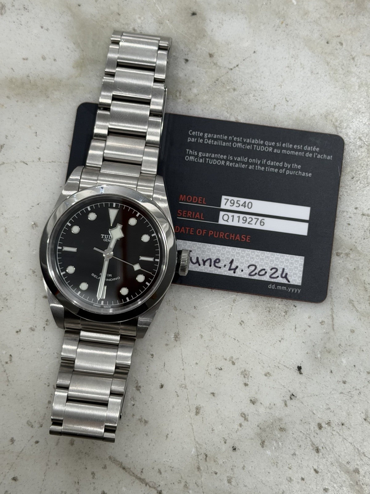 2024 Tudor Black Bay Stainless Steel Black Dial 41mm Automatic Men’s Watch 79540