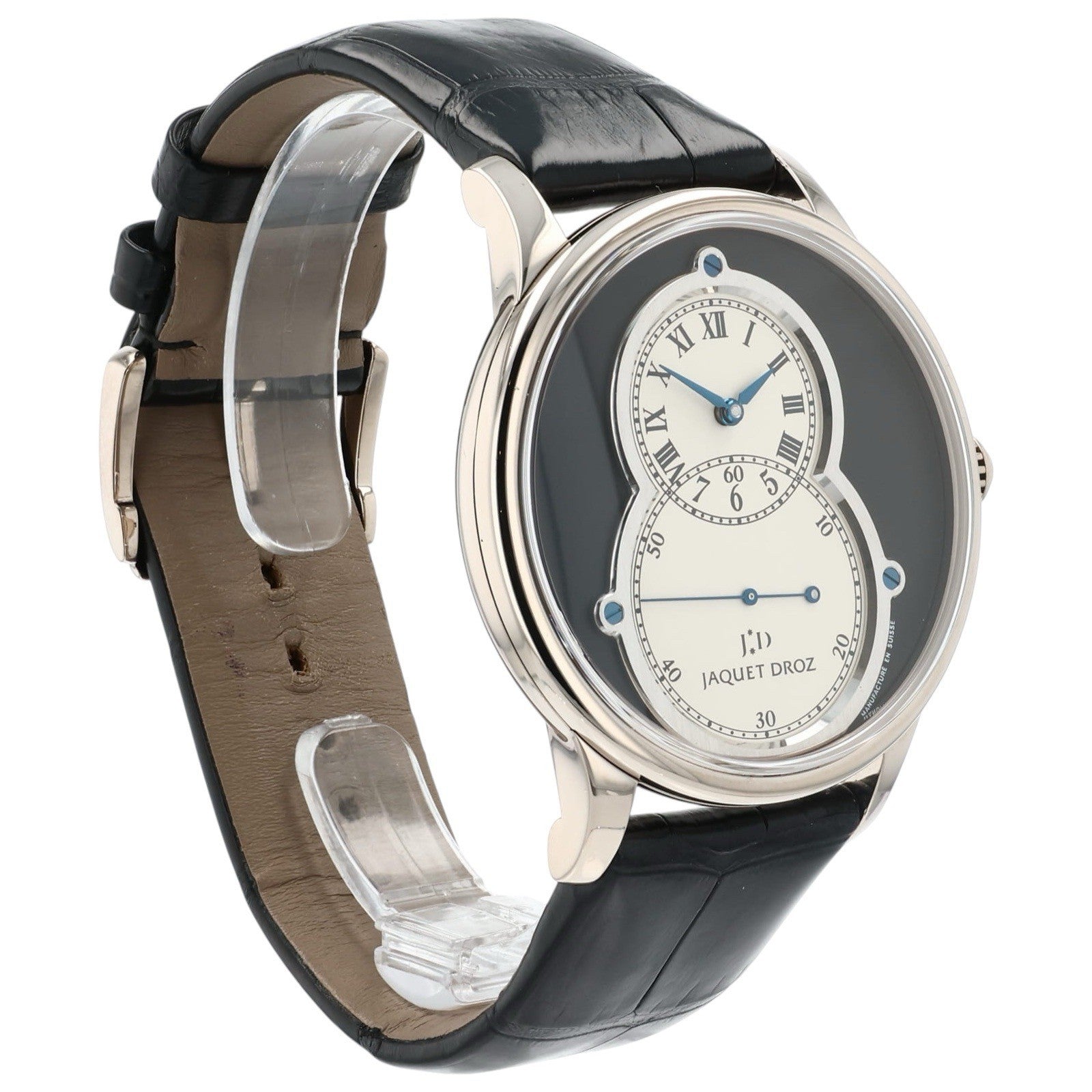 Jaquet-Droz Grande Seconde 18k White Gold 43mm Black/White Dial Mens J003034203
