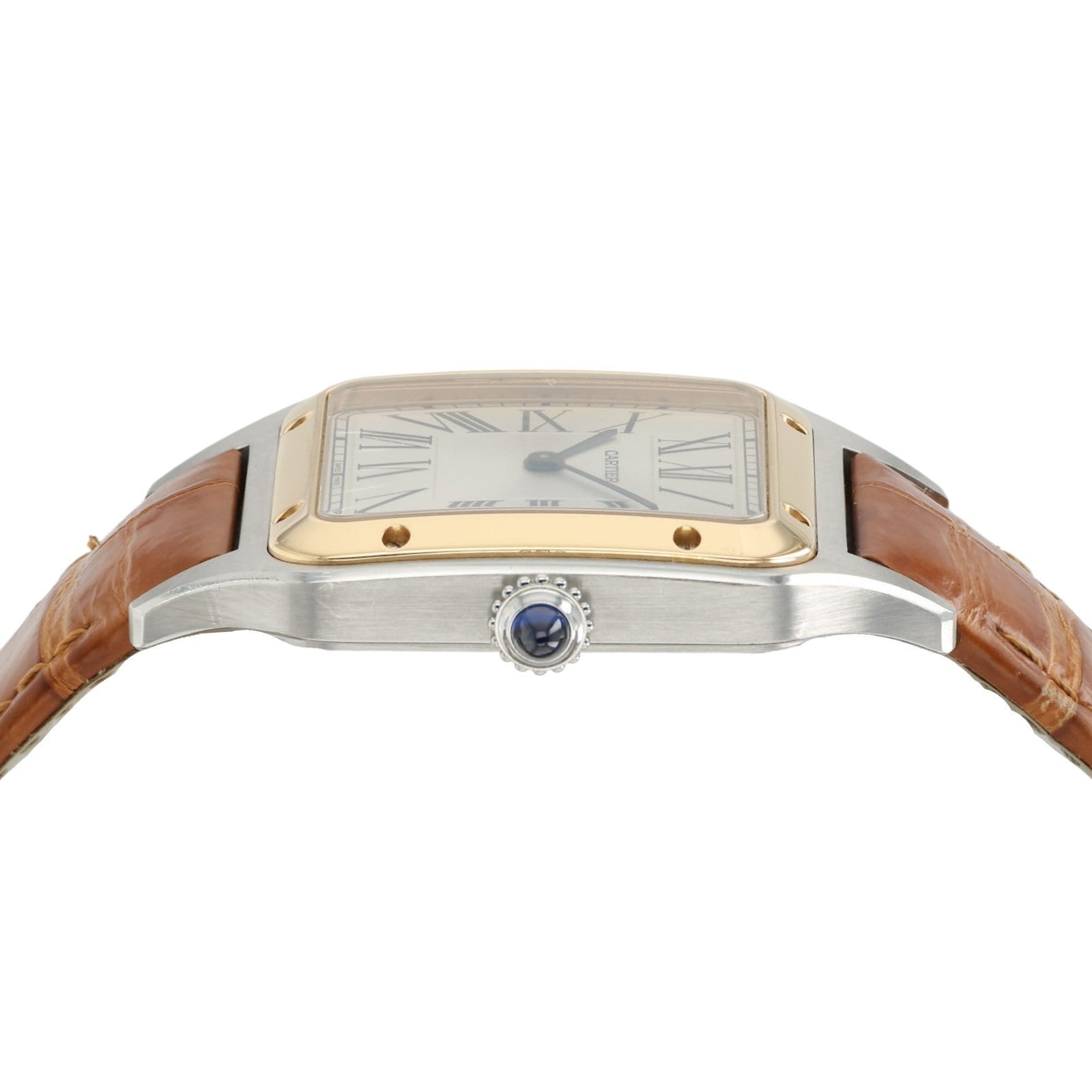 Cartier Santos Dumont Large Silver Dial Steel & 18k Rose Gold 31mm WA2A0011
