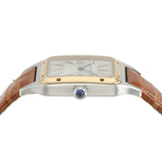 Cartier Santos Dumont Large Silver Dial Steel & 18k Rose Gold 31mm WA2A0011