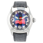 Corum Bubble American Flag Stainless Steel Black Dial 45mm Quartz 163.150.20