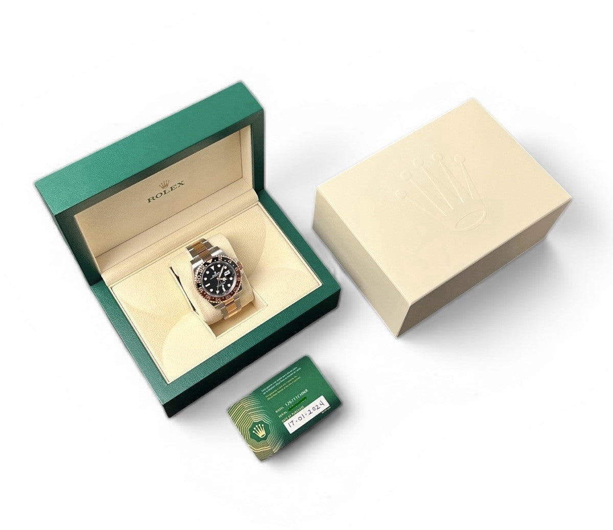 2024 Rolex GMT Black Dial Gold & Steel 40mm Automatic Men’s Watch 126711CHNR