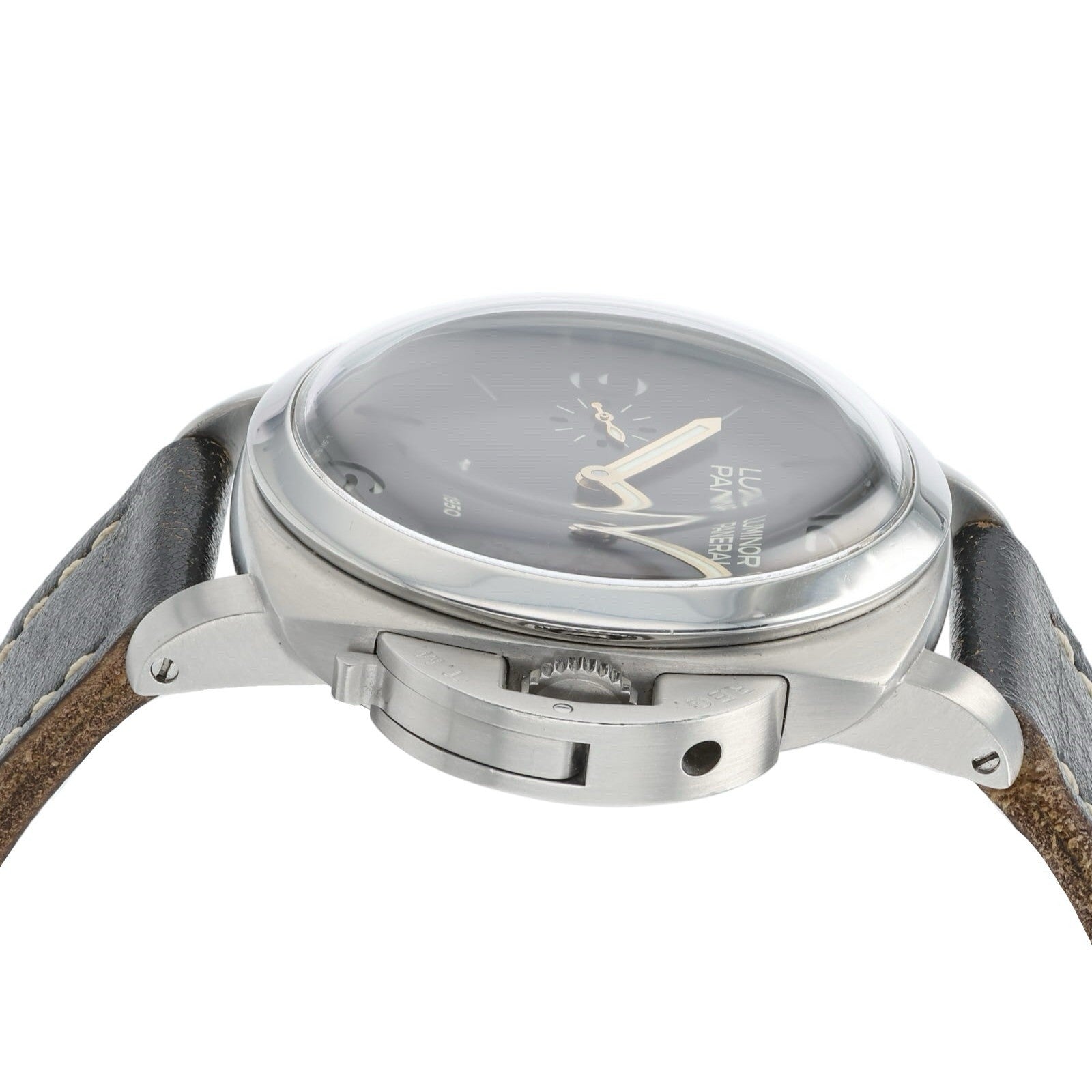 Panerai Luminor Black Dial Stainless Steel 47mm Manual Wind Mens Watch PAM00127
