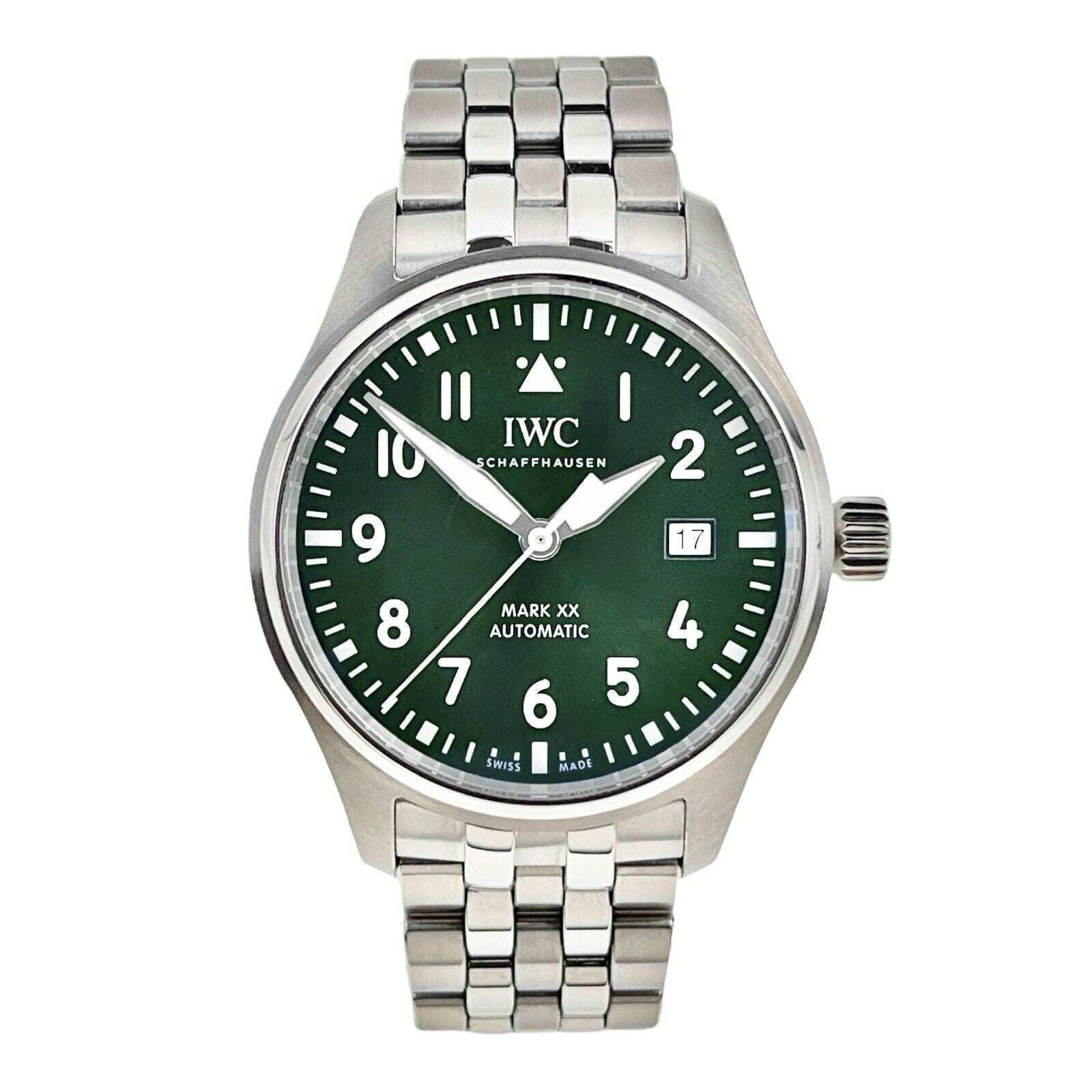 IWC Pilot Mark XX Stainless Steel Green Dial 40mm Automatic Men’s Watch IW328206