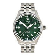 IWC Pilot Mark XX Stainless Steel Green Dial 40mm Automatic Men’s Watch IW328206