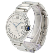 Cartier Ballon Bleu Diamonds Stainless Steel 36mm Auto Unisex Watch W4BB0017