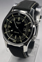 Longines Legend Diver 42mm Black Dial Mens Automatic Date Watch L3.674.4 w/ Box