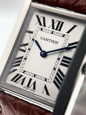 Cartier Tank Solo Stainless Steel Silver Dial 27mm Quartz Men’s Watch W5200003