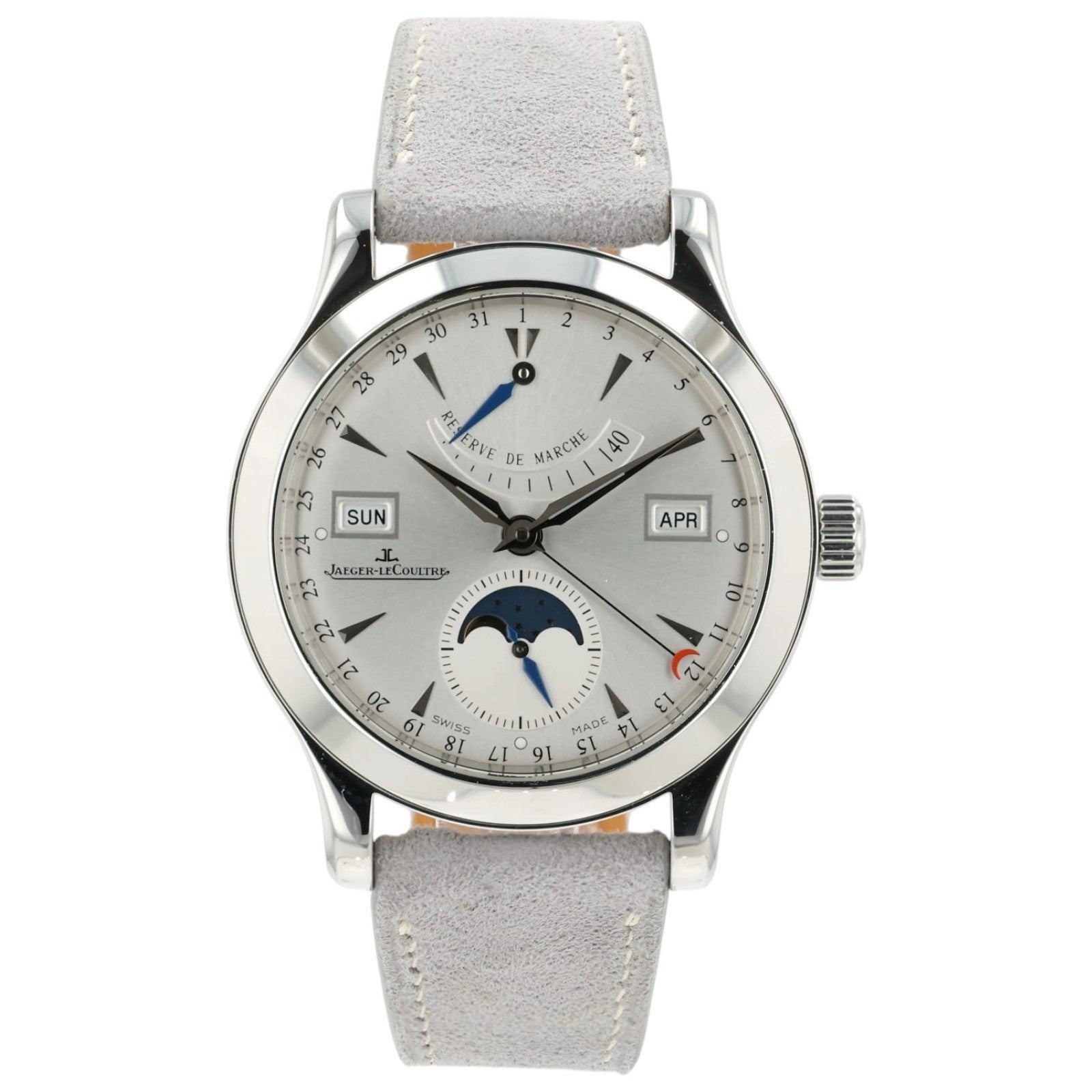 Jaeger LeCoultre Master Calendar Steel Mens 40mm Automatic Watch Q151842A
