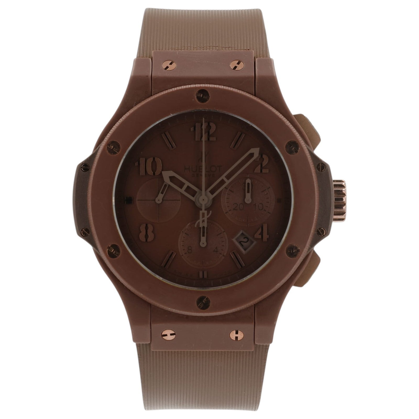 Hublot Big Bang Chocolate Brown Dial PVD Ceramic Mens 44mm Watch 301.CC.3190.RC