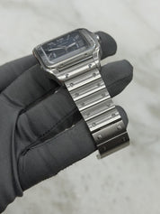 2023 Cartier Santos de Cartier Steel Blue Dial 39.8mm Auto Mens Watch WSSA0030