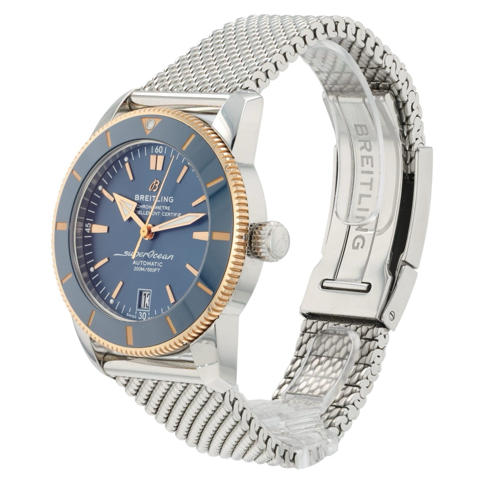 Breitling SuperOcean Blue Dial Steel and Gold 42mm Automatic Men’s Watch UB2010